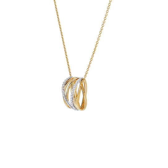 Birks Ros&eacute;e du Matin Diamond and Yellow Gold Pendant image number 0